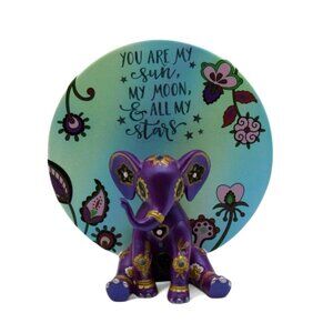 HAMILTON COLLECTION Purple Elephant You Are My Sun Figurine Blake Jensen